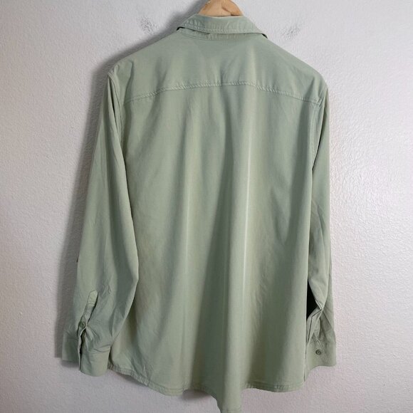 Eddie Bauer Shirt Womens Plus XXL Button Up Pocket Green Top Hiking Outdoors - Picture 7 of 9